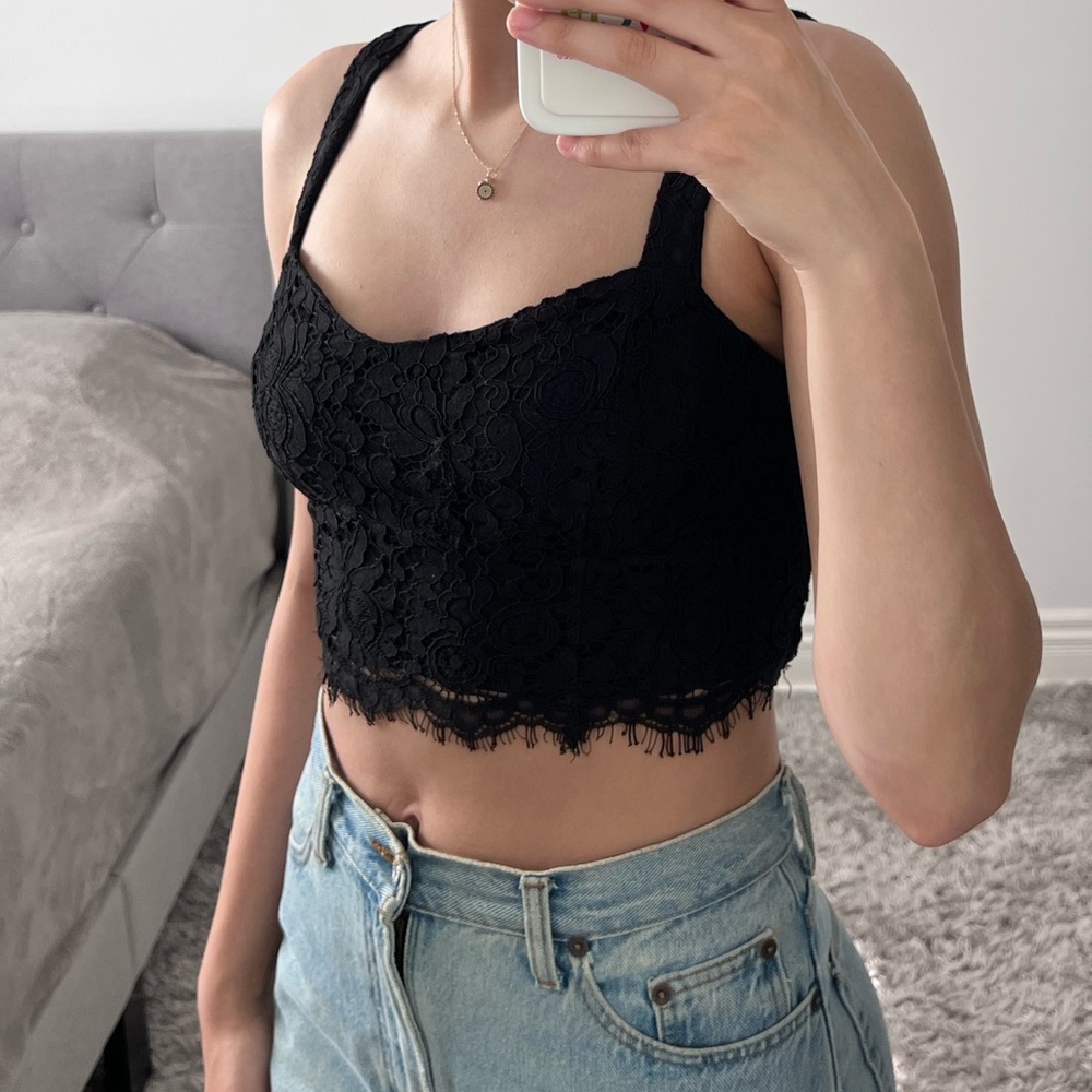 Dynamite lace crop top